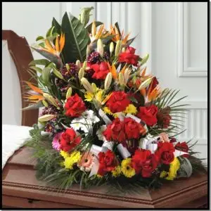 Cojín de flores vertical